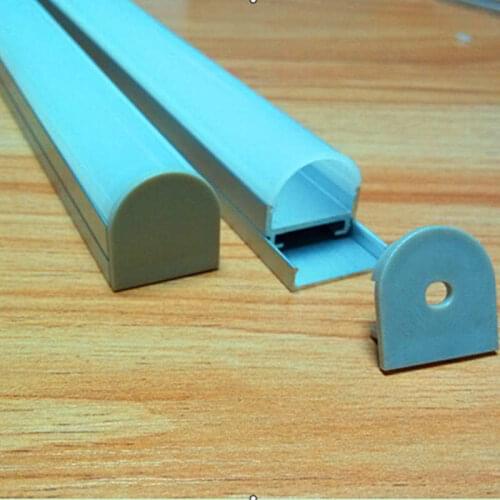 With rounded diffuser aluminum Profile LED Mounting Channel Extrusion for led strips free shipping 1m/pcs 10m/lot