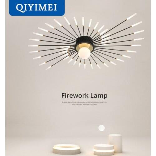 QIYIMEI Modern LED Chandeliers Indoor Lighting For Dining Bedroom Hall Living Room Decorative Fireworks Fixture Home Luster