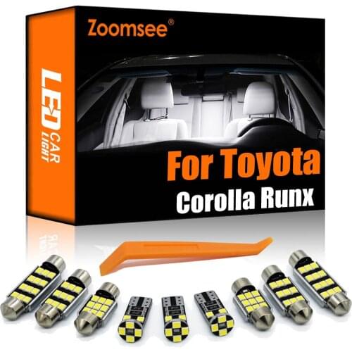 Zoomsee 8Pcs Interior LED For Toyota For Corolla Runx 2001-2006 Canbus Vehicle Bulb Indoor Dome Map Reading Trunk Light Car Kit
