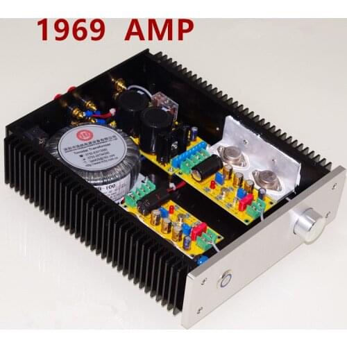 1969 Class A HIFI power amplifier with fully discrete symmetrical design with speaker protection device