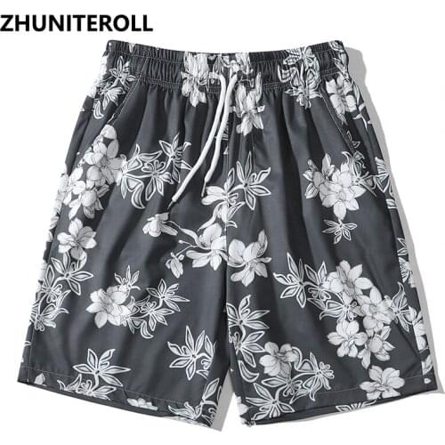 Vintage Summer Hip Hop Short Joggers Harajuku Shorts Streetwear Floral Print Pocket Elastic Waist Track Short Baggy Clothing