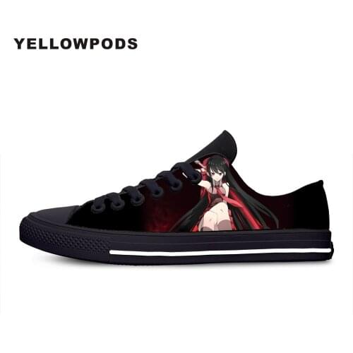 Womens Flats Classic Canvas Shoes Akame Ga KILL Blood Anime Hot Cool Custom Logo Image Printing Mesh Breathable Outdoor Shoes