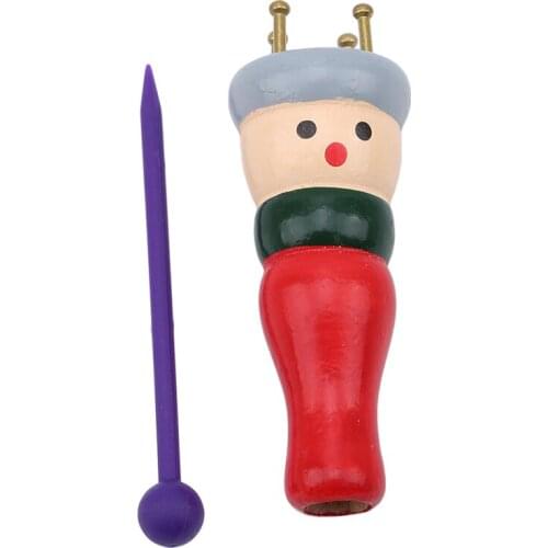 1Pc Wooden Yarn Wool Knit Knitter Knitting Doll Dolly Craft Loom Maker DIY Wooden Knitter Craft Accessory Loom