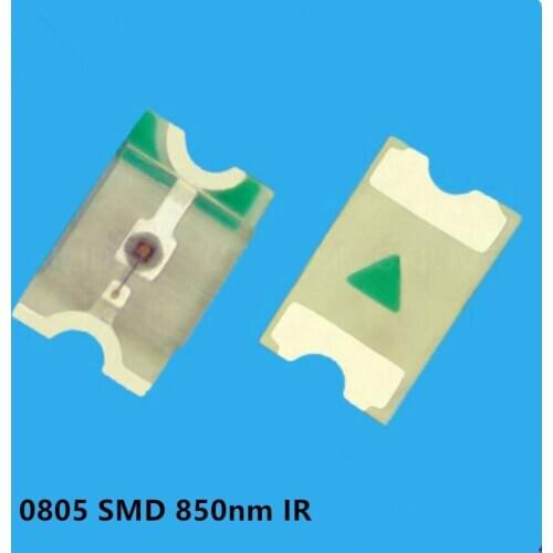 10 pcs/lot SMD Infrared IR LED 850nm Invisible 120 Degrees 2*1.25mm For Security Camera Printer Tablet Smart home