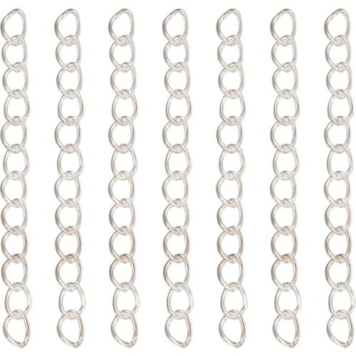 100Strands Iron Ends with Twist Extender Chains Jewelry Findings For Jewelry Making
