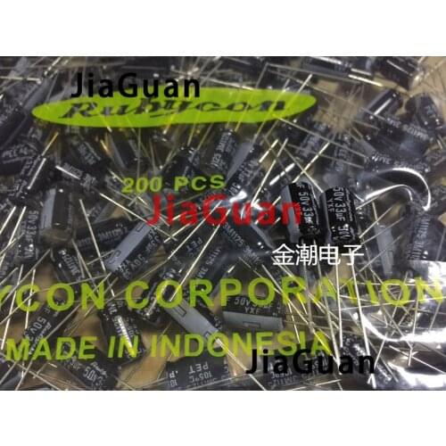 100PCS RUBYCON YXF 50V33UF 6.3X11MM electrolytic capacitor 33uf 50v yxf 33uF/50V high frequency low resistance long life