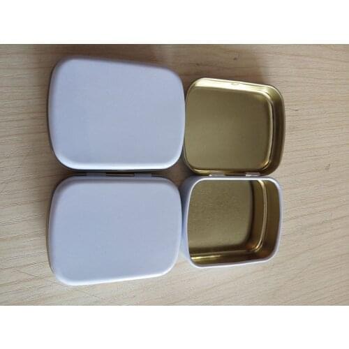 200 pcs/lot Silver Metal Box Rectangle Chewing Gum Box Tin Storage Case Multi-use Advertisement Box