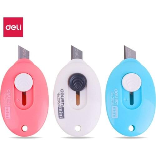 5PCS Deli 1 art knife small portable portable mini knife key chain manual paper cutter