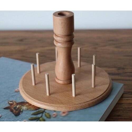 8-axis Home Type Solid Wood Shelf Spool Storage Rack Sewing Thread Rack Spool Thread Organizer For Sewing Embroidery
