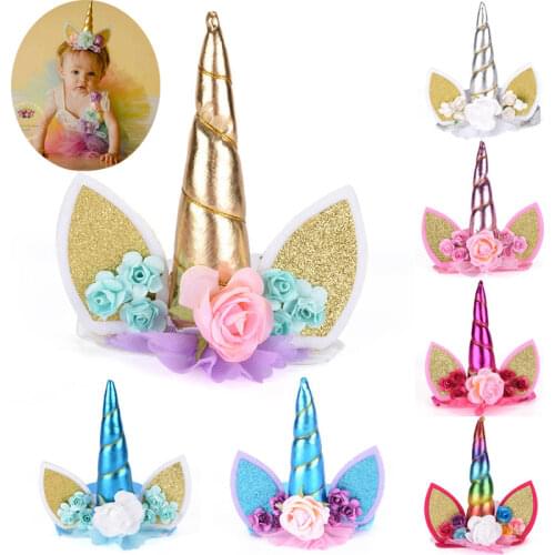 1 Piece of Unicorn Hair Accessory for Childrens Birthday Birthday Party Multicolor Headband Accessories Unicorn Party Hairpin