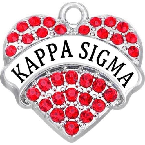 Bracelets Necklaces Makings Accessories DIY Sorority Memer Jewelry Ka Sigma Greek Letter Hearts Message Pendants