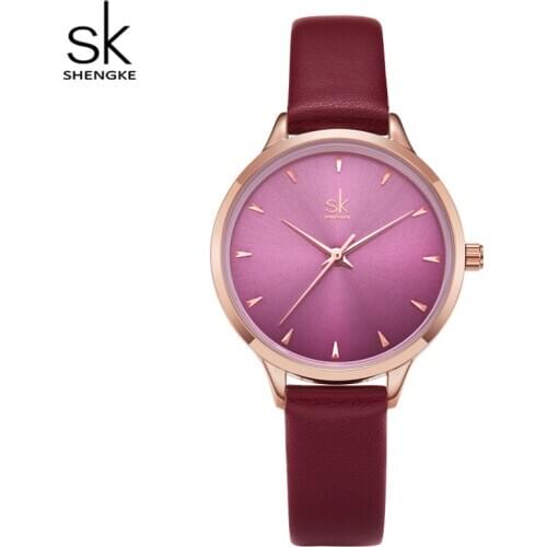 Elegant Women Small Watch Casual Simple Design Top Brand SHENGKE Rosegold Fashion Lady Wristwatch Waterproof Gift for Female