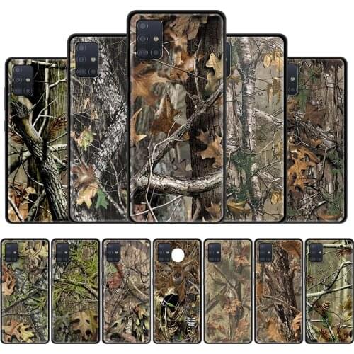 Black Soft Case for Samsung A51 A71 A21s A31 A12 A41 A32 M31 A52 M51 A11 A02s M30s A01 Capa Phone Cover Realtree Real Tree Shell