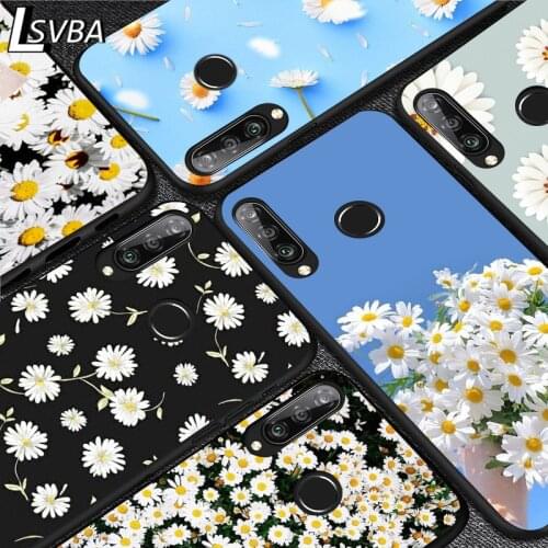 Beautiful Flower Daisy For Huawei Y9S Y8S Y6S Y9A Y7A Y8P Y7P Y5P Y6P Y7 Y6 Y5 Pro Prime 2020 2019 Black Soft Phone Case