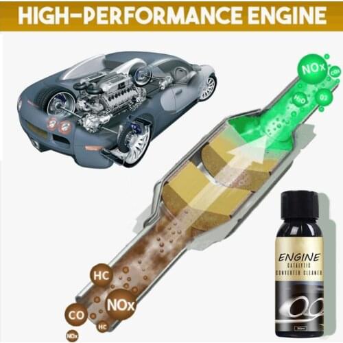30ml Car Engine Anti-Carbon Deposit Anti-Wear Cleaning Agent Catalytic Converter Booster Cleaner Remove Dust Dirt Heavy Oil