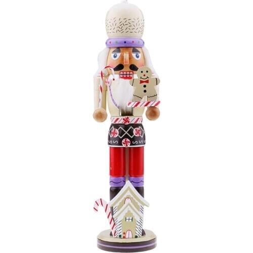Wooden Nutcracker Ornaments Christmas Santa Claus Decoration Puppet Toy Christmas Gifts Home Decor