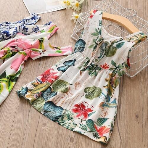 Baby Dress 2021 Summer New Girls' Clothing Childrens Vest dress
