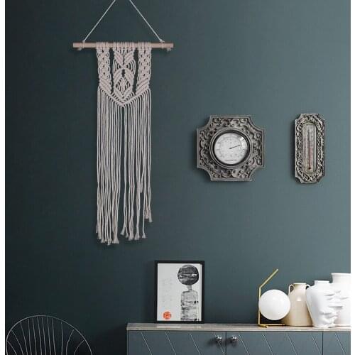 Home decor accessories Bohemian hand-woven tapestry curtain Crafts Macrame wall hanging decoration Nordic tassel Wind Chimes