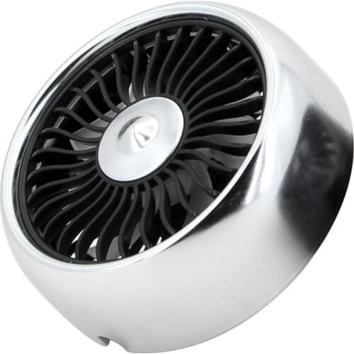 Electric Car Fan 3 Speed Adjustment USB Dual Head Car Auto Cooling Air Circulator Fan Air Conditioner with Colorful Light for RV