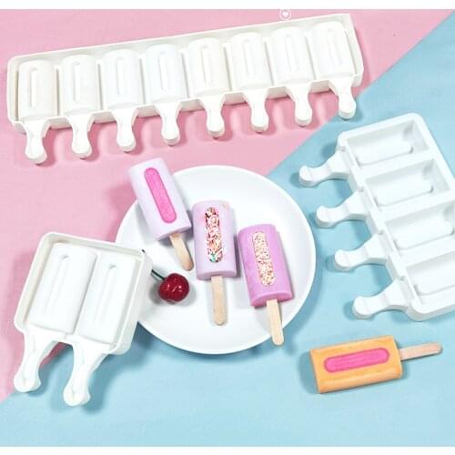 Popsicle Mold Ice Cube Mould Makers With Lid Magnum Silicone Reusable Forms For Ice Cream Freezer Lolly Container Tray