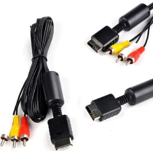 FZQWEG Audio Video AV Cable Cord Wire Cable 3 RCA to for Sony Playstation PS PS2 PS3