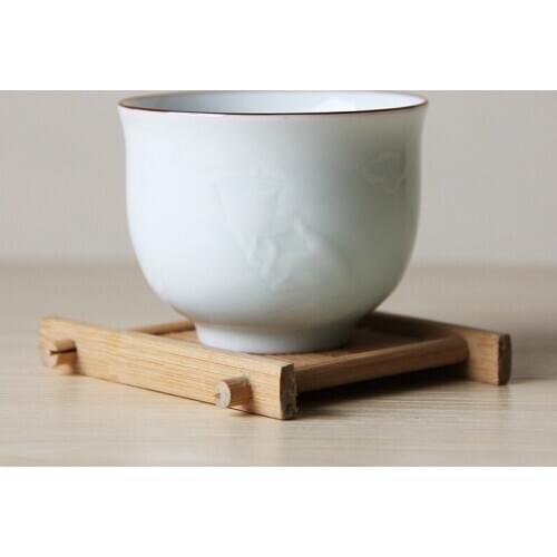 Ceramic Porcelain Tea Cup with Traditional Chinese Embossed Buddhas-hand Painting T28142354D