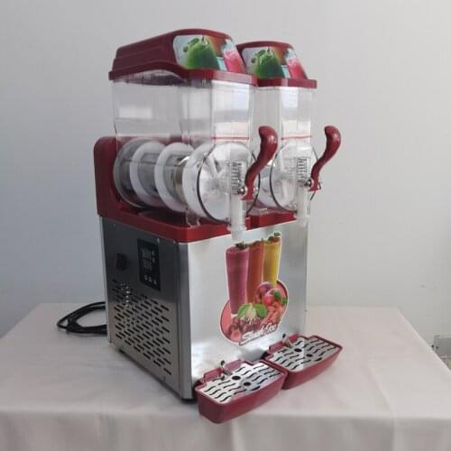 Commercial Slush Machine Smoothie Maker 2 Cylinder Snow Melting Machine Ice-Cool Juice Dispense