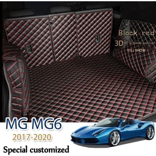 The Trunk Cargo Leather Liner Car Boot Liner Cargo Compartment Floor Carpet Mud For MG MG6 2017-2020
