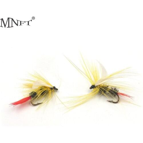 MNFT 10PCS 10 # Bionic Weed Dry Rainbow Wing Royal Wulff Coachman Fly Bass Trout Perch Fly Fishing Flies