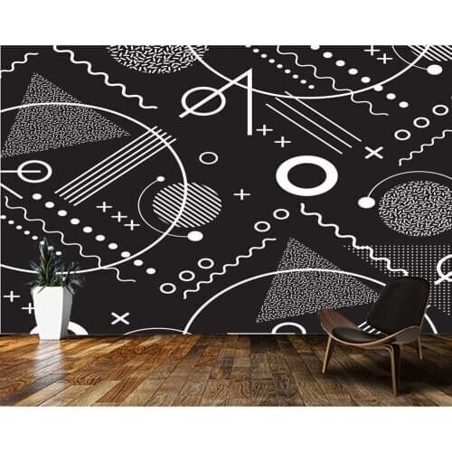 Papel de parede white and black Abstract geometric 3d wallpaper,living room tv wall bedroom wall papers home decor bar mural