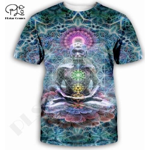 PLstar Cosmos 3D Printed Newest Funny Psychedelic Hippie Art Summer Unique Man/Woman Harajuku Streetwear T-Shirt Short Sleeve 1