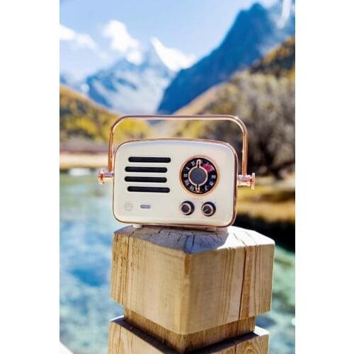 New Mao king Voyager 2 Wireless bluetooth speaker MW-R Moon rock white Portable retro metal WIFI radio small speaker