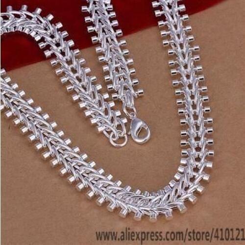 N166 Lucky Charm Silver Color Pendants For Women Jewelry Necklace Girl Lady Accessories Fashion Fish Bone Necklace /dfzalxga