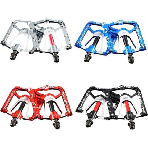 Newest 4Colors 1Pair Bike Pedals Detachable Non-slip Aluminium Alloy 3 Bearing Ultralight Road Bicycle Pedal Cycling Accessories