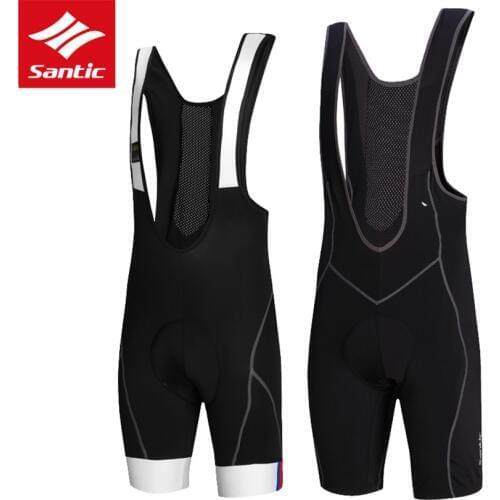 SANTIC Summer Mens Cycling Bib Shorts Pro Coolmax Breathable Padded MTB Cycle Bike Shorts For Men Road Mountain Bicycle Riding