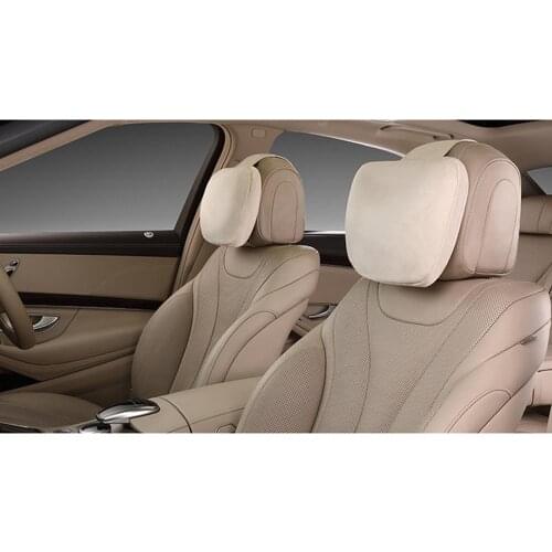 Comfortable Car Pillow 1 Pair For all vehicles Four seasons Neck Suede fabric Support Universal