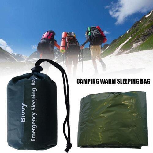 Outdoor Emergency Survival Sleeping Bag Warm sleeping Blanket bag Blanket Hiking Thermal Camping Rescue Survival Reusable