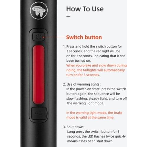 Mountain Bike Smart Seat Post Bicycle Seat Tube Brake Sensor Taillight 30.4/31.6