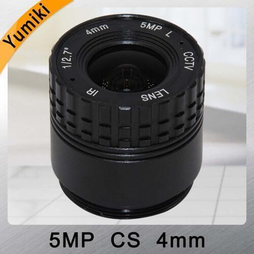 Yumiki 5.0MP HD 4mm CCTV Lens Manual Focal CS mount IR 1/2.5" 5mp for Security IP Camera