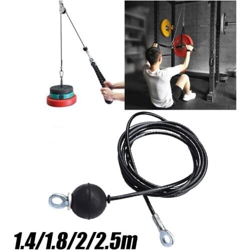 1.4M/1.8M/2M/2.5M Wire Rope Heavy Duty Steel Wirerope For Home Pulley 5mm Rope Cable Fitness Φ Accessories Machine K0S7