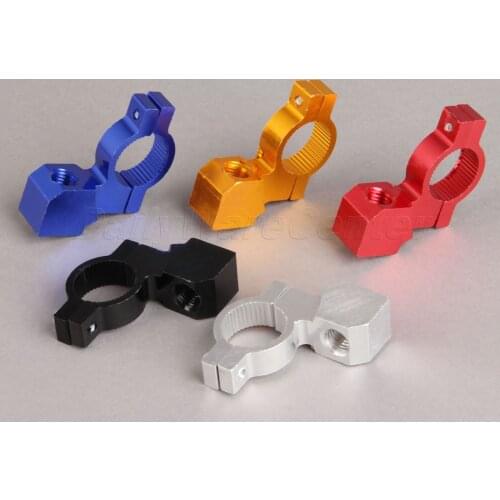 1Pair 10mm 7/8" Motorcycle Handlebar Mirror Mount Holders Adapter Clamp Aluminum ATV Bicycle Bike Rear View Mirror Mount Adapter