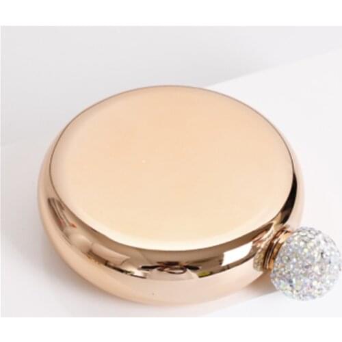 10PCS Mini Gold Pink Jack Liquor Whisky Flagon with Diamond Cap Stainless steel Alcohol Vodka Hip Flask Wiskey Bottle For lady