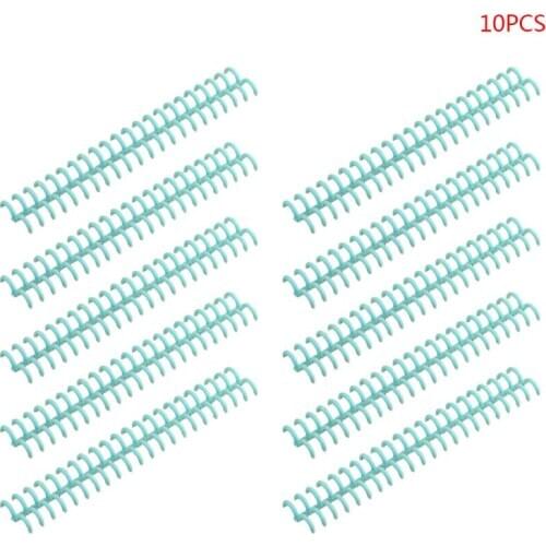 10pcs Plastic Loose Leaf Link Spiral Circles Binder Ring for 30 Holes Notebook
