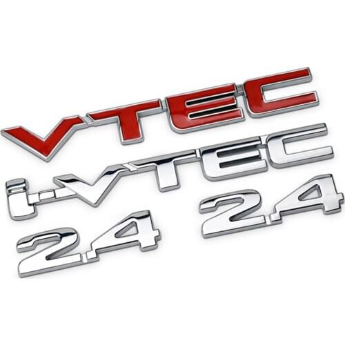 3d Metall VTEC Red Auto Car Stickers Emblem Badge Trunk Fender Tuning for Honda Civic Spirior Accord CRV Avancier XRV Fit