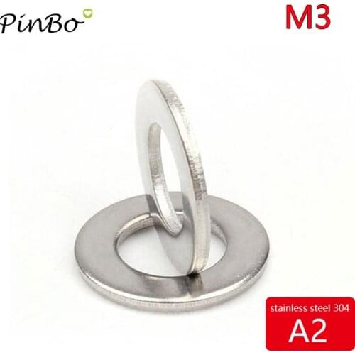 50pcs m3 stainless steel 304 flat washers spacers fastener din125
