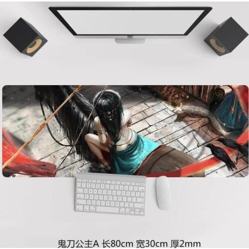 80x30cm Anime Girl Mouse Pad 3d Pad To Mouse Notbook Computer Mousepad Pc Gaming Padmouse Gamer Laptop Mouse Mats