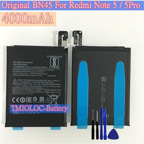 New Original High Quality BN45 4000mAh Battery For Xiaomi Redmi Note 5 Pro Note 5Pro + Tools