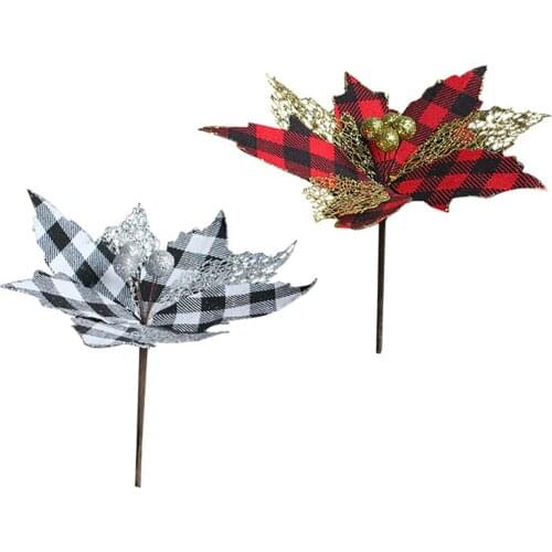 Artificial Flowers Diy Christmas Wreath Accessories Cutting Decoration Valentines Day Decorations With Stem Props Lattice Gold