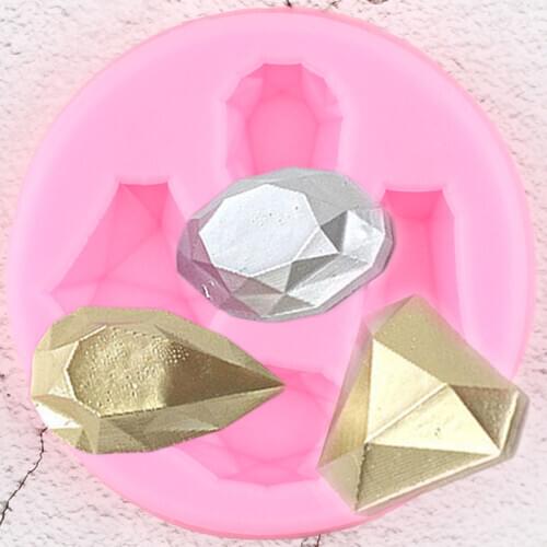 Diamond Gem Silicone Mold DIY Jewelry Chocolate Mold Wedding Cupcake Topper Fondant Cake Decorating Tools Candy Resin Clay Mould