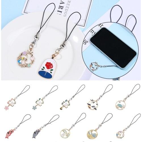 Gift Cat Bag Accessories Key Strap Lanyard Cute Phone Case Pendant Mini Flower